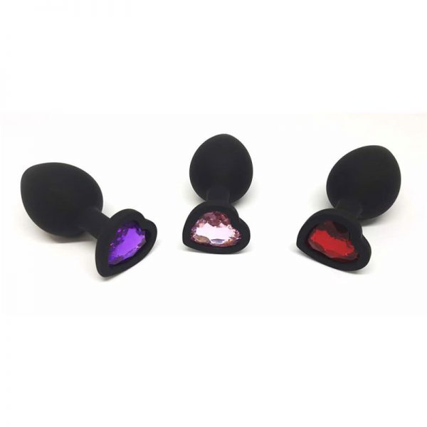 PLUG ANAL SILICONA JOYA CORAZON MEDIUM - Imagen 2