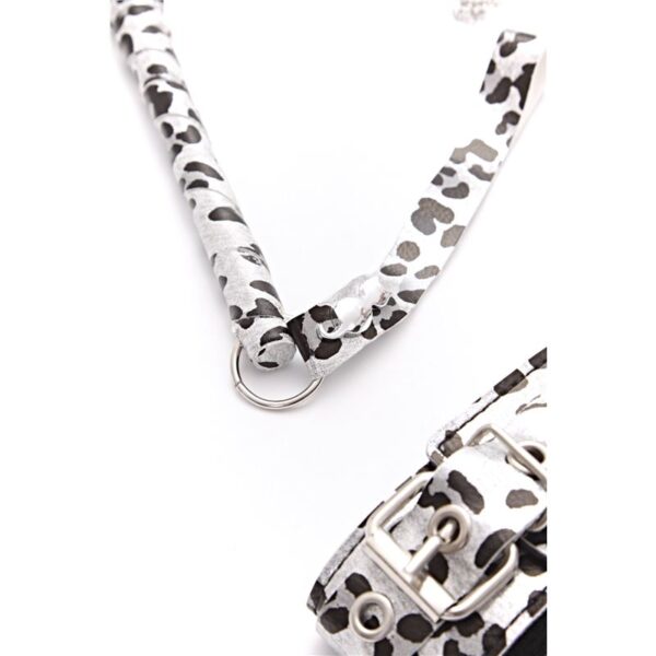 SET BDSM ANIMAL PRINT PLATEADO - Imagen 4