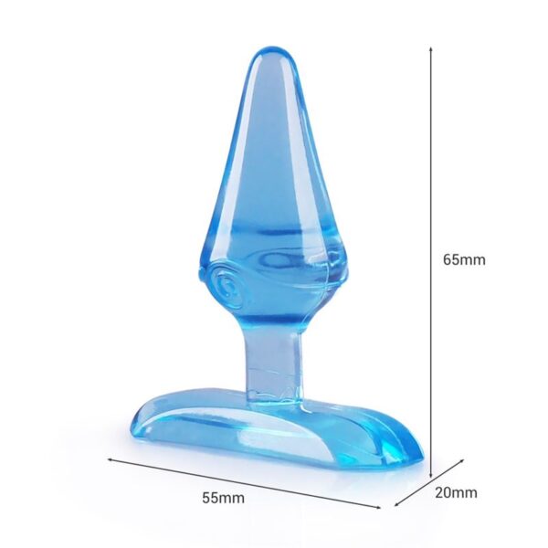 Mini Plug Anal 6Cm Blue - Azul COMBO lubri neutro Sextual - Imagen 2