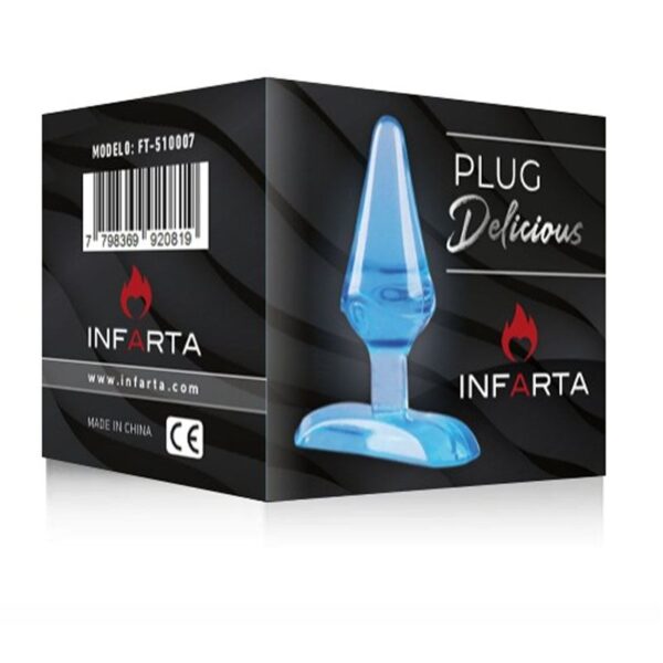 Mini Plug Anal 6Cm Blue - Azul COMBO lubri neutro Sextual