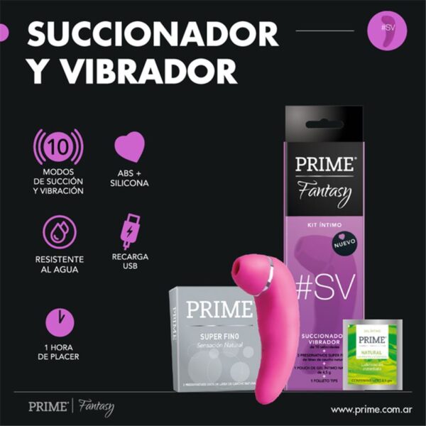 SUCCIONADOR Y VIBRADOR A USB PRIME FANTASY - Imagen 3