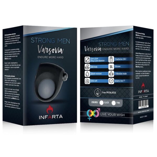 Anillo Vibrador Varsovia Color Rosa (pilas incluidas)