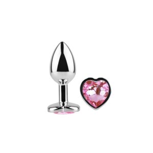 Anal Plug Heart Love Metal Small Pink