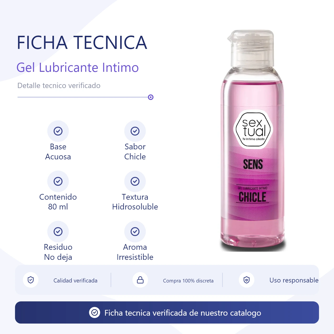 Gel Lubricante Intimo Chicle 80Ml - Imagen 3