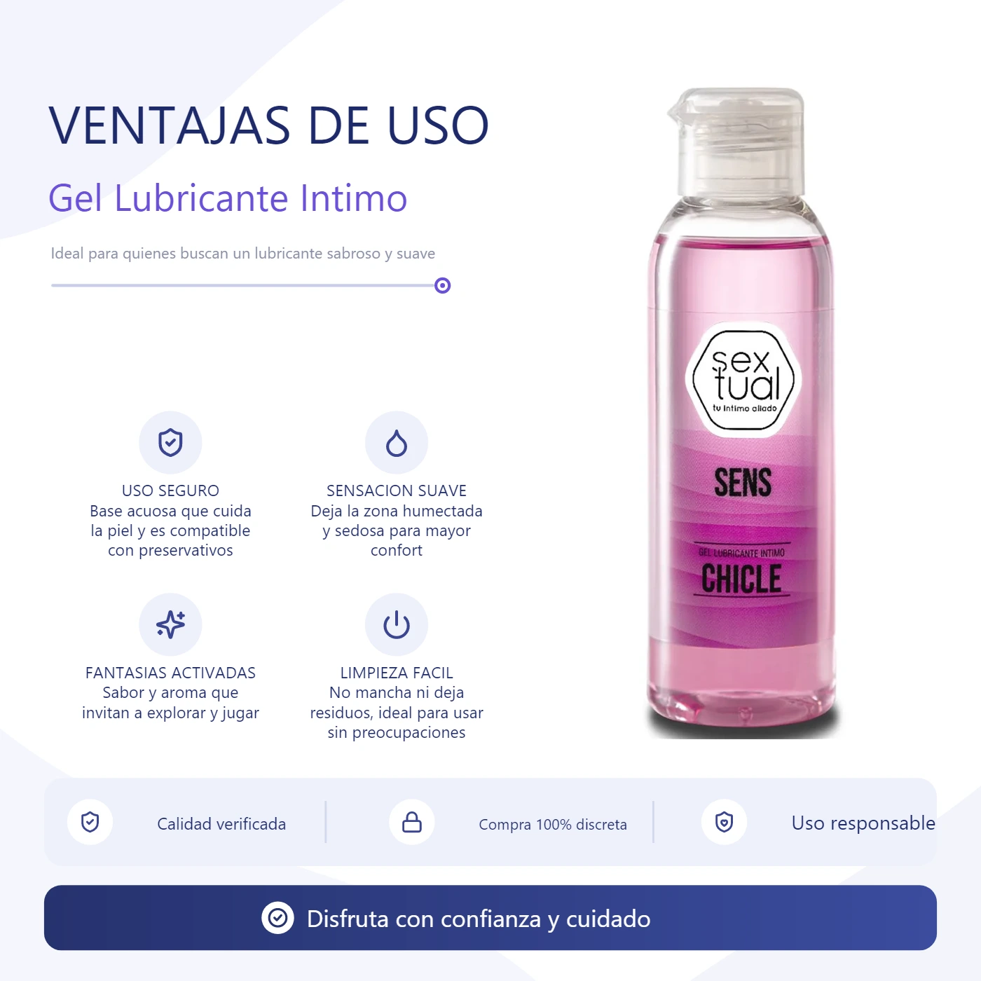 Gel Lubricante Intimo Chicle 80Ml - Imagen 4