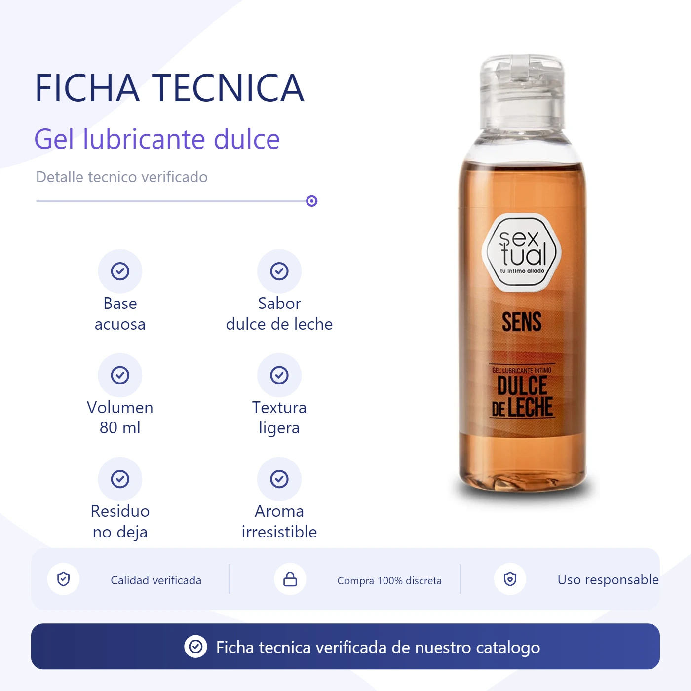 Gel Lubricante Intimo Dulce De Leche 80Ml - Imagen 3