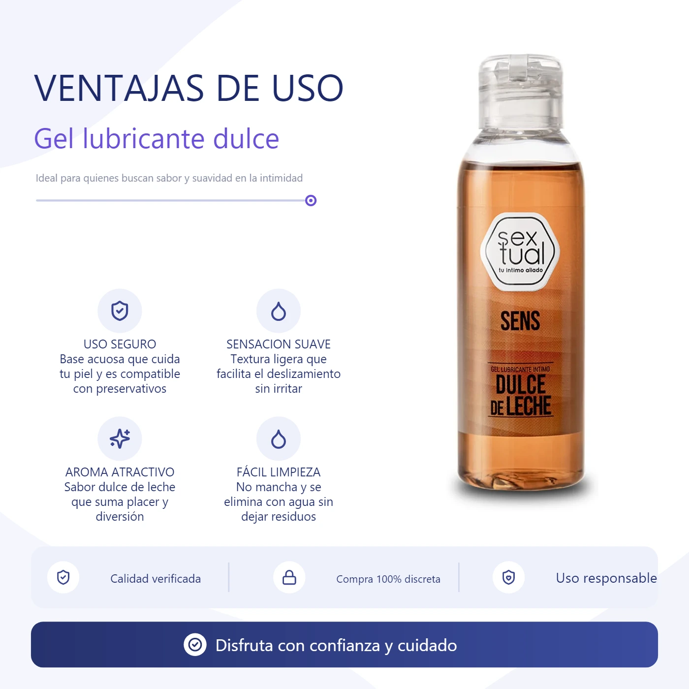 Gel Lubricante Intimo Dulce De Leche 80Ml - Imagen 4