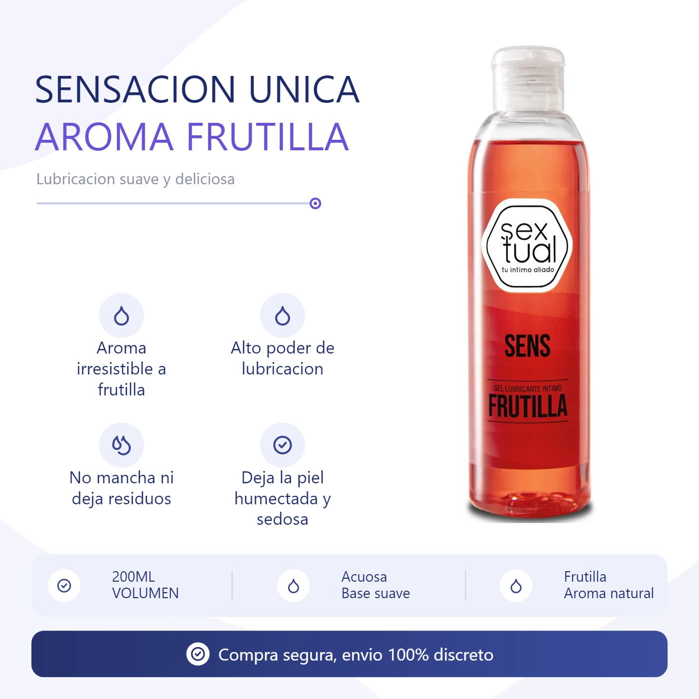 Gel Lubricante Intimo Frutilla 200Ml - Imagen 4